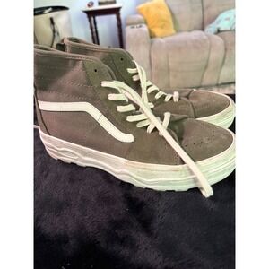 Vans Sk8-Hi MTE Olive Green High Top Sneakers Wafflecup Lug Sole Womens